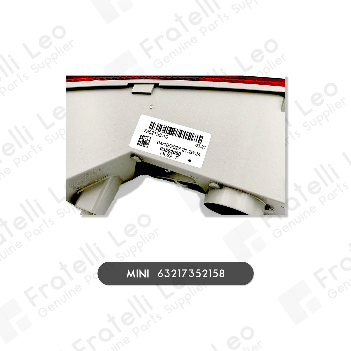 MINI CLUBMAN Originale Fanale Posteriore Retronebbia Paraurti DX   63217352158