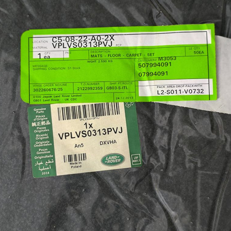 Land Rover Set Tappetini in Moquette OEM VPLVS0313PVJ